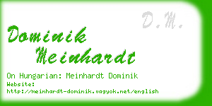 dominik meinhardt business card